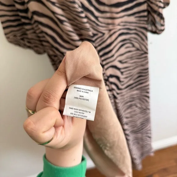 Petal & Pup Maxi Zebra Print Dress Flowy Sundress Spring Summer Casual Feminine - Picture 6 of 8